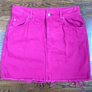 Topshop Moto Mini Jean Skirt Size 6
